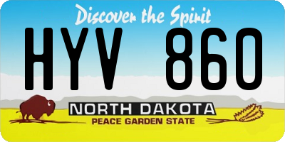 ND license plate HYV860