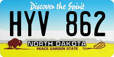 ND license plate HYV862