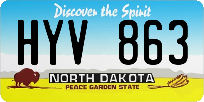 ND license plate HYV863