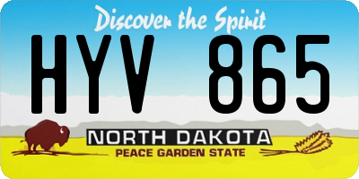 ND license plate HYV865