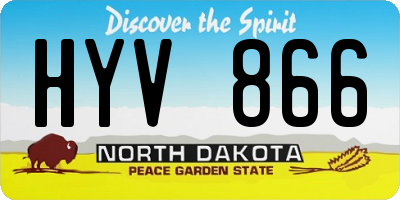 ND license plate HYV866