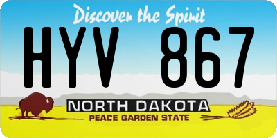 ND license plate HYV867