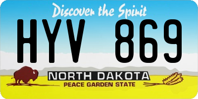 ND license plate HYV869