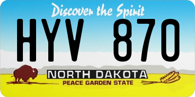 ND license plate HYV870