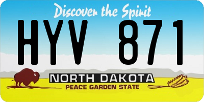 ND license plate HYV871