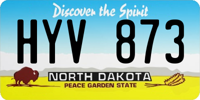 ND license plate HYV873
