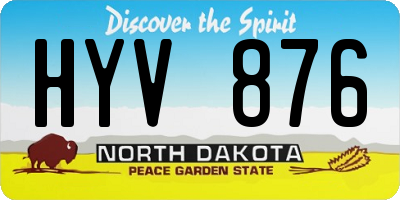 ND license plate HYV876