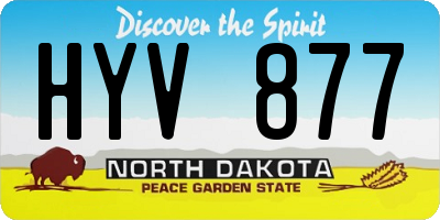 ND license plate HYV877