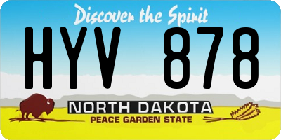 ND license plate HYV878
