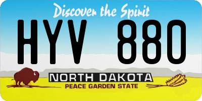 ND license plate HYV880