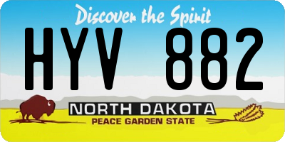ND license plate HYV882