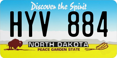 ND license plate HYV884