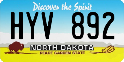 ND license plate HYV892