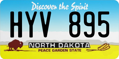 ND license plate HYV895
