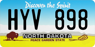 ND license plate HYV898