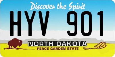 ND license plate HYV901