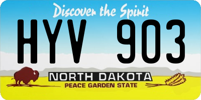 ND license plate HYV903