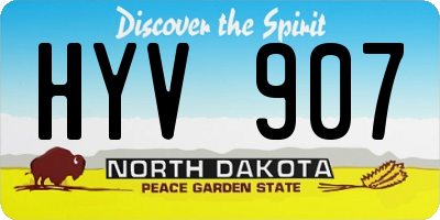 ND license plate HYV907