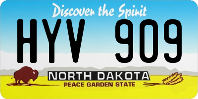 ND license plate HYV909