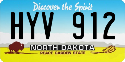 ND license plate HYV912