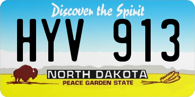 ND license plate HYV913