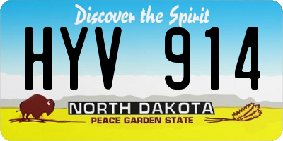 ND license plate HYV914