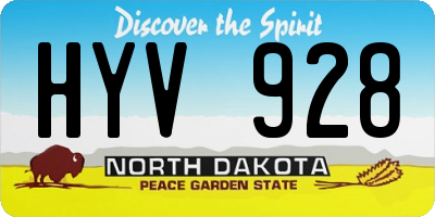 ND license plate HYV928
