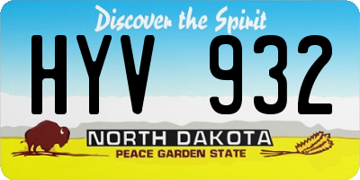 ND license plate HYV932