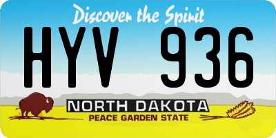 ND license plate HYV936