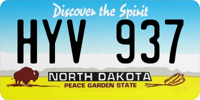 ND license plate HYV937