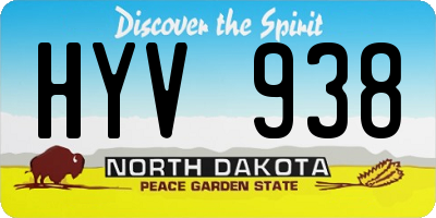 ND license plate HYV938