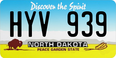 ND license plate HYV939