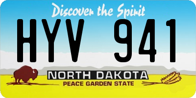 ND license plate HYV941