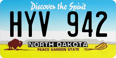 ND license plate HYV942