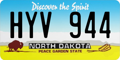 ND license plate HYV944
