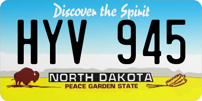 ND license plate HYV945