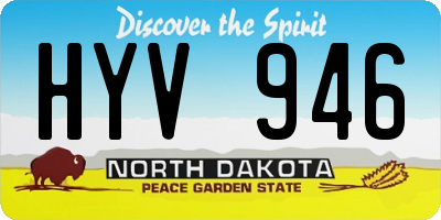 ND license plate HYV946