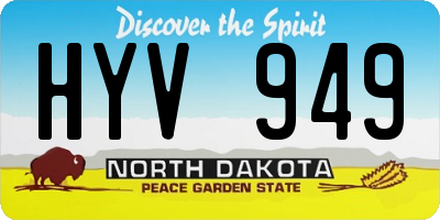 ND license plate HYV949