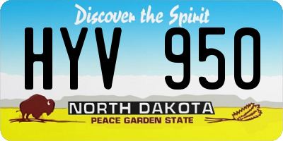 ND license plate HYV950