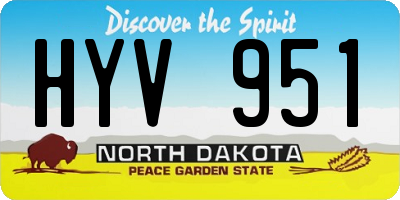 ND license plate HYV951