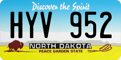 ND license plate HYV952