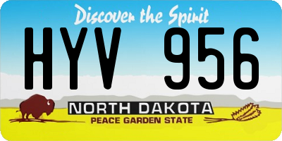 ND license plate HYV956