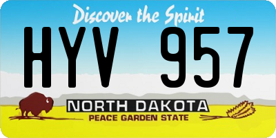 ND license plate HYV957