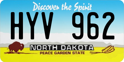 ND license plate HYV962