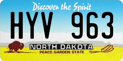ND license plate HYV963