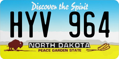 ND license plate HYV964