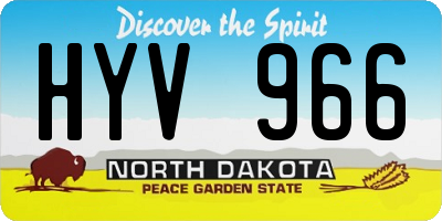 ND license plate HYV966