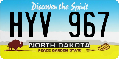 ND license plate HYV967