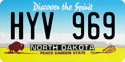 ND license plate HYV969