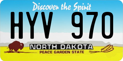 ND license plate HYV970